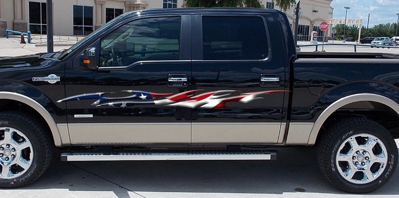 american flag vinyl stripes on truck